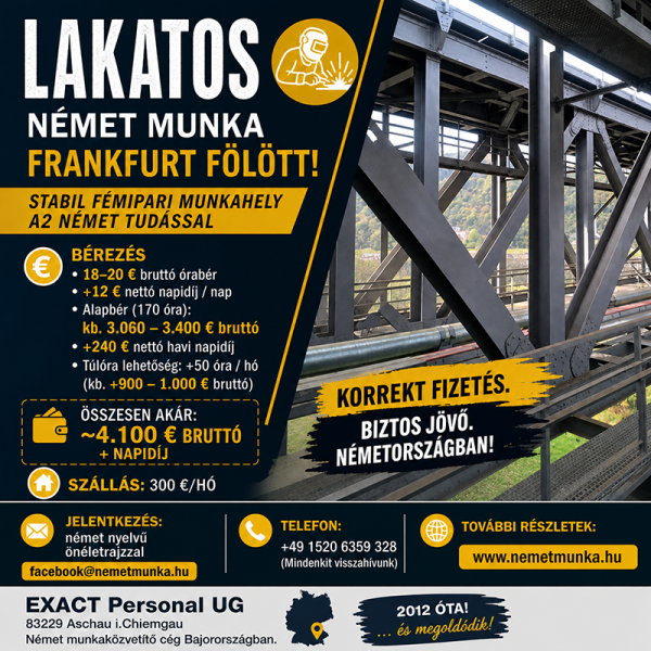 297/1. LAKATOS német munka Frankfurt fölött